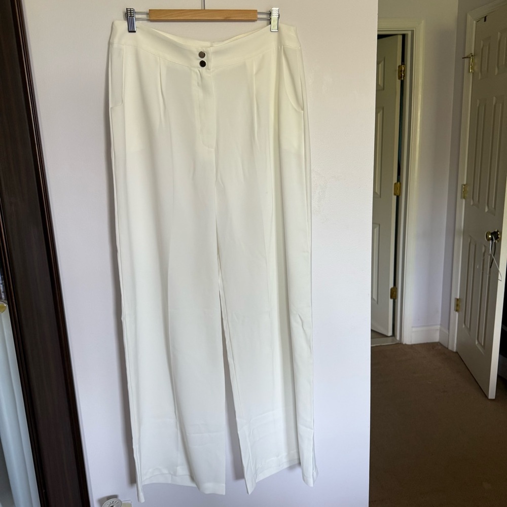 Elegant White Wide Leg Pants